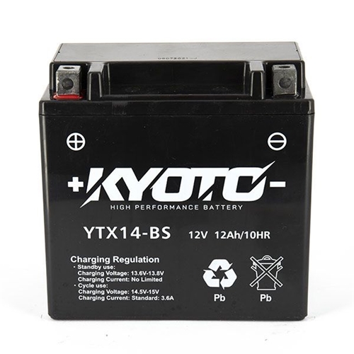 Batteri KYOTO SLA GTX14-BS, RINAB, batterier, tillbehör, snöskoter, moped, atv, cross