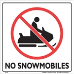 Skylt "NO SNOWMOBILES"