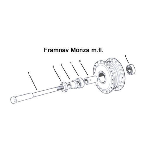 Framaxel M12 x 195mm (Puch Arizona/Monza/Nevada mfl) RINAB