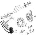 Axelbricka, framaxel (Tomos)