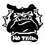 Dekal No Fear Bulldog ansikte