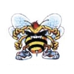 Dekal Angry Bee