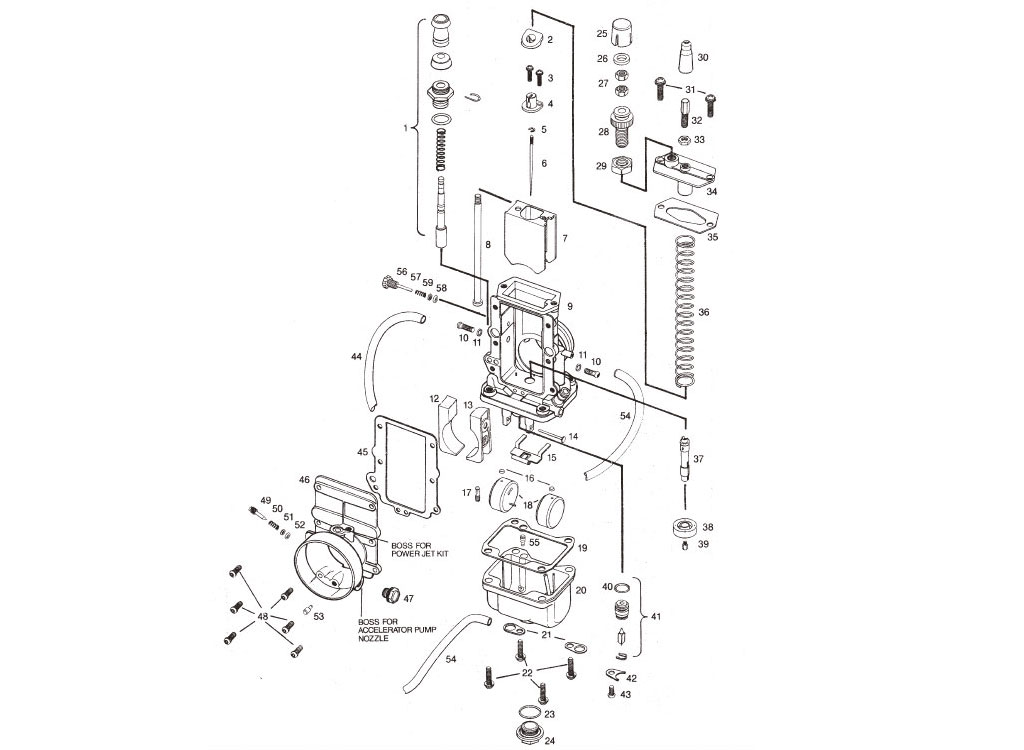 Mikuni TM/TMX sprängsskiss