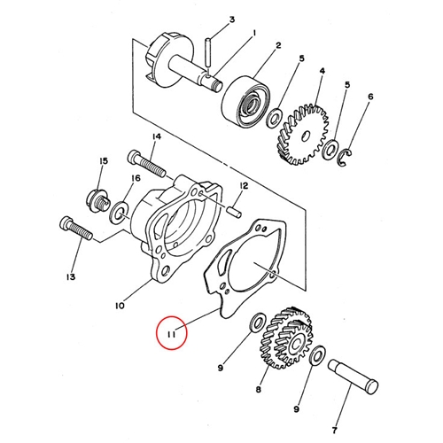 Packning, vattenpump (Yamaha RD125)