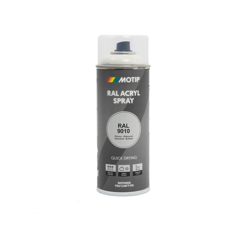 Färgspray MOTIP Polisvit 400ml, tillbehör, reservdelar, moped, rinab