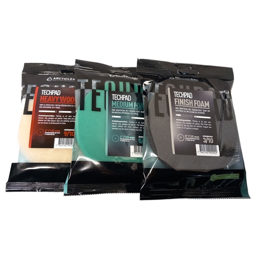 Arcticlean Techpad Finish foam - Polertrissa skum, bilvård, rengöring, moped, släpvagn, snöskoter, rinab,