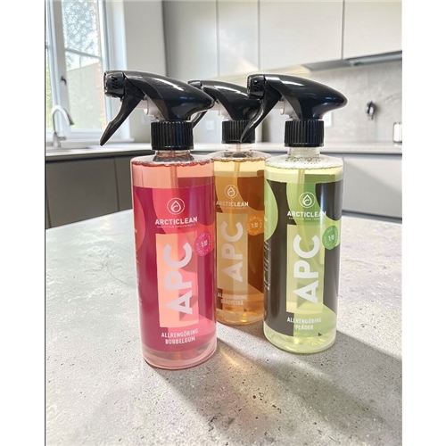 Arcticlean APC - Bubbelgum 500ml, bilvård, rengöring, moped, släpvagn, snöskoter, rinab,