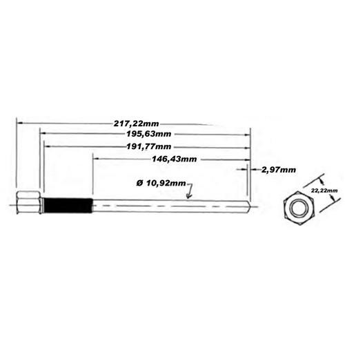 Variatoravdragare 14mm x 1,0mm (BRP), verktyg snöskoter, RINAB