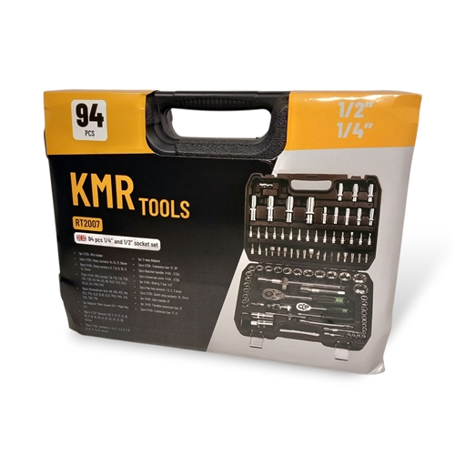 Hylsnyckelsats 1/2" & 1/4" (94 delar), tillbehör, reservdelar, snöskoter, moped, cross, rinab