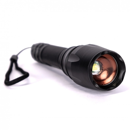 Ficklampa LED m. Zoom 300Lm - Uppladdningsbar, RINAB