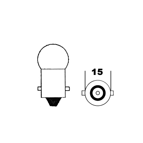 Glödlampa BA15S 6V 10W, reservdelar och tillbehör till moped, RINAB