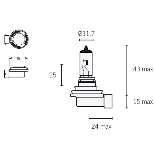 Glödlampa PGJ19-I H8 12V 35W