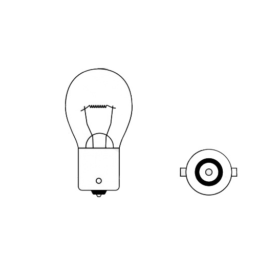 Glödlampa BAY15S 12V 21W Orange