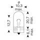 Glödlampa W2,1x9,5d LED - 5W/12V