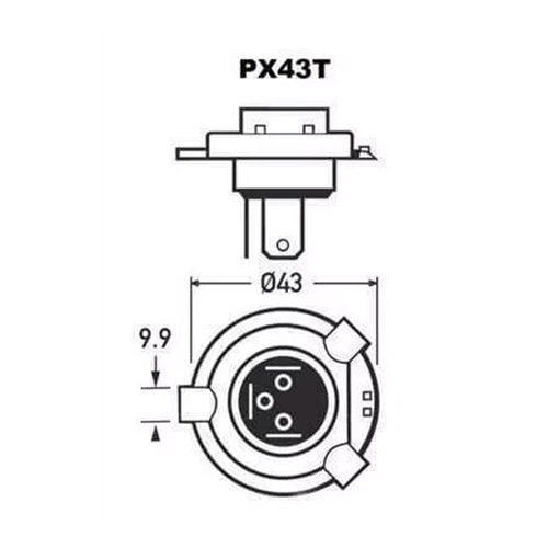 Glödlampa HS1 (H4) PX43T 35/35W - FLÖSSER