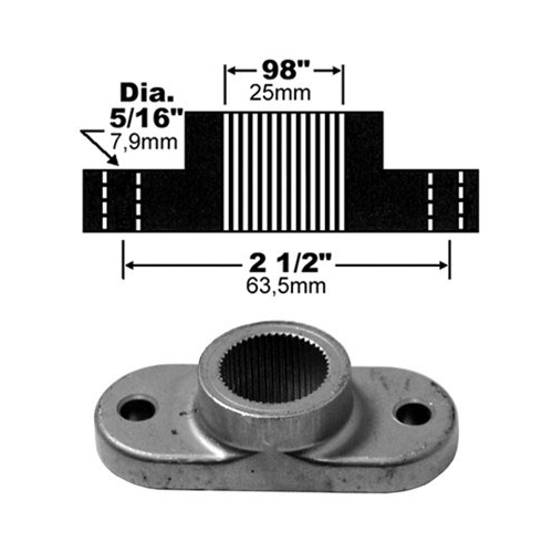 Knivfäste spline 1" (Partner/Norlett)