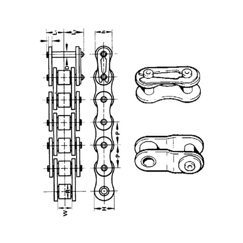 Kedjehalvlänk 1/2 x 1/4" (Stiga)