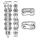 Kedjehalvlänk 1/2 x 1/4" (Stiga)