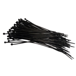 Buntband 180 mm i svart plast 100-pack