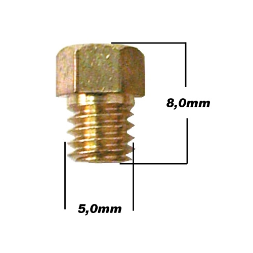 Munstycke typ Mikuni (5,0 x 8,0mm) "Lilla sexkant"