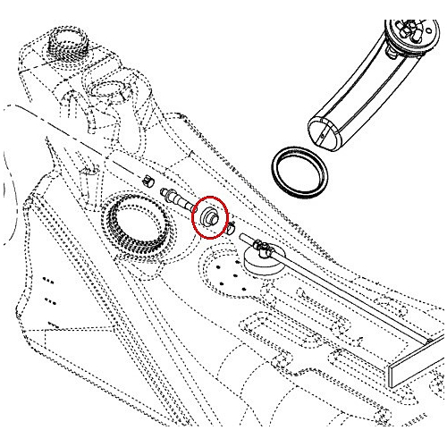 Tankgenomföring Ø 12,8/17,1mm (Lynx/Ski-Doo), reservdelar snöskoter, RINAB