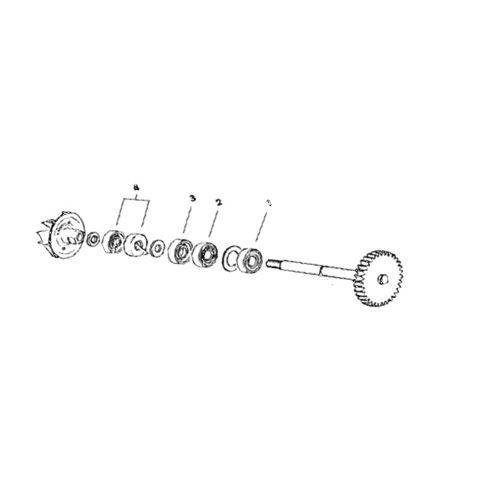 Lager till vattenpumpsaxeln, ROTAX 3-cyl, reservdelar snöskoter, RINAB