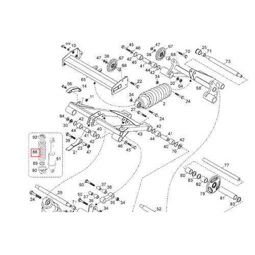 Stötdämparfjäder original, vit (Lynx)