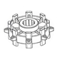 Drivhjul "No-slip" spline, 9kugg/2,52" (Polaris)