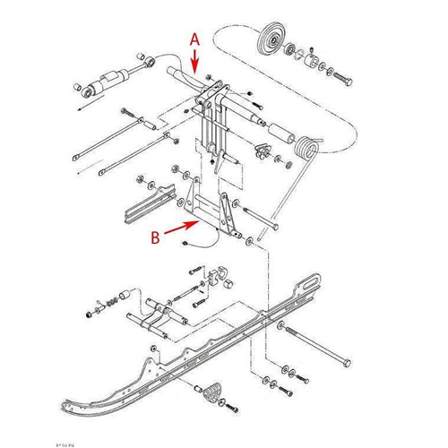 Bakre fjädringsarm, (Bombardier)