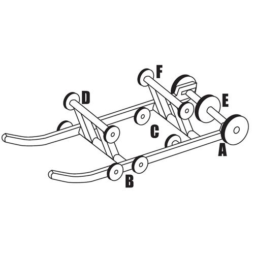 Boggiehjul 184mm/20mm (Polaris), reservdelar snöskoter, RINAB