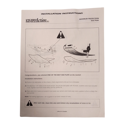 Bukplast, lila (Artic Cat ZRT chassiet), reservdelar snöskoter, RINAB