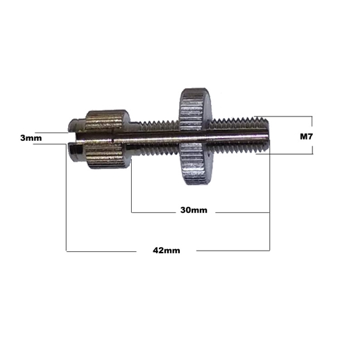 Justerskruv M7 x 42mm, wire och nipplar, RINAB