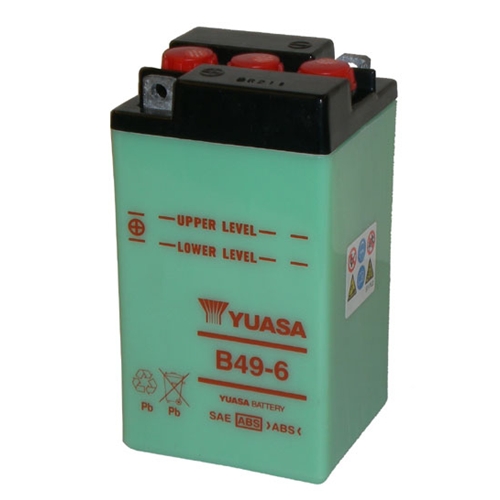 Batteri B49-6, RINAB, batterier, tillbehör, snöskoter, moped, atv, cross