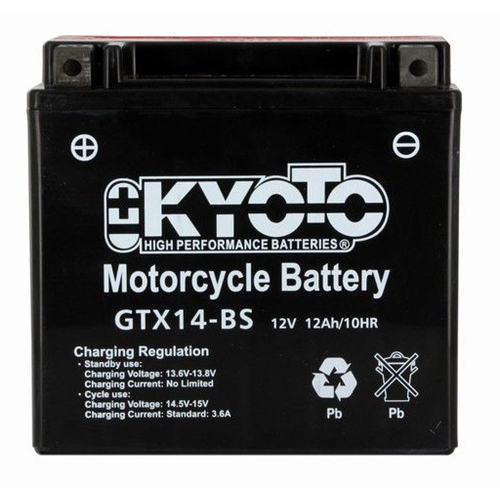 Batteri GTX14-BS, RINAB, batterier, tillbehör, snöskoter, moped, atv, cross