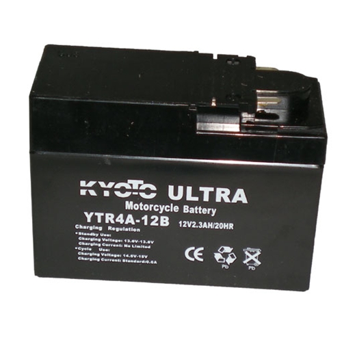 Batteri Kyoto YTR4A-BS, RINAB, batterier, tillbehör, snöskoter, moped, atv, cross