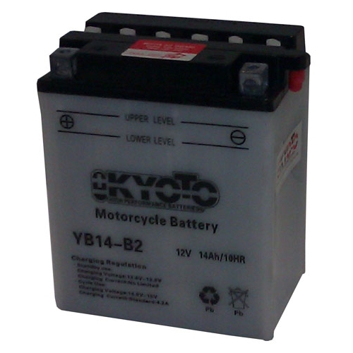 Batteri YB14-B2, RINAB, batterier, tillbehör, snöskoter, moped, atv, cross