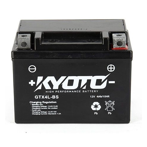 Batteri KYOTO SLA GTX4L-BS, RINAB, batterier, tillbehör, snöskoter, moped, atv, cross