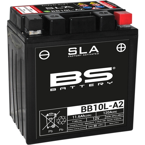 Batteri BS SLA BB10L-A2, RINAB, batterier, tillbehör, snöskoter, moped, atv, cross