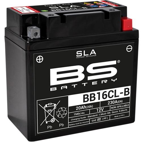 Batteri BS SLA BB16CL-B, RINAB, batterier, tillbehör, snöskoter, moped, atv, cross