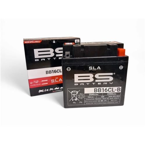 Batteri BS SLA BB16CL-B, RINAB, batterier, tillbehör, snöskoter, moped, atv, cross