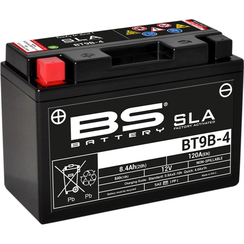 Batteri BS SLA BT9B-4, RINAB, batterier, tillbehör, snöskoter, moped, atv, cross