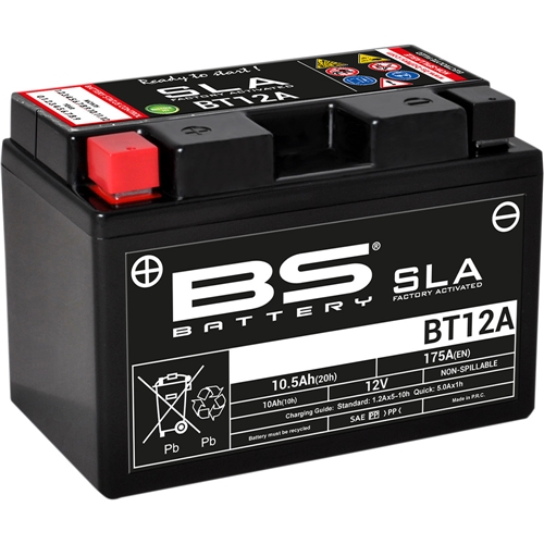Batteri BS SLA BT12A , RINAB, batterier, tillbehör, snöskoter, moped, atv, cross