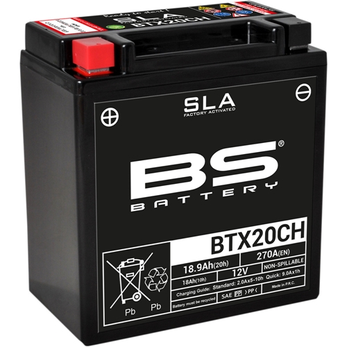 Batteri BS SLA BTX20CH, RINAB, batterier, tillbehör, snöskoter, moped, atv, cross