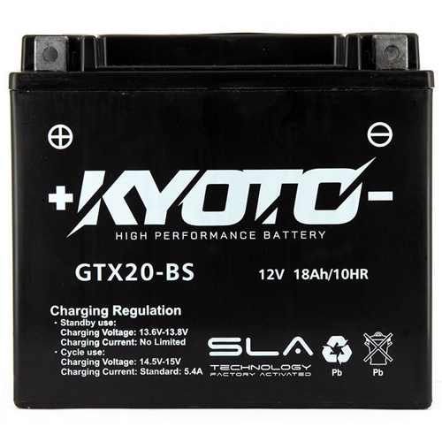 Batteri KYOTO SLA GTX20-BS, batterier, RINAB, snöskoter, reservdelar, tillbehör