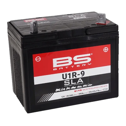 Batteri BS U1R-9 SLA, batteri, gräsklippare, RINAB