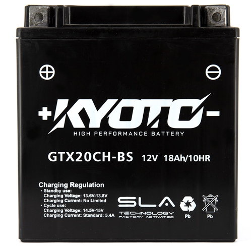 Batteri GTX20CH-BS SLA-AGM KYOTO, RINAB, batterier, tillbehör, snöskoter, 
