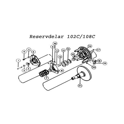 Pivotbultsats Comet 102C/108C, RINAB, snöskoter, reservdelar, tillbehör