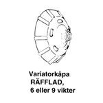 Variatorkåpa, räfflad, 9 spår (94C Duster)