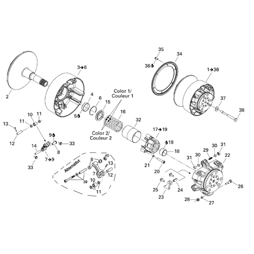 Bussning variatorarm TRA