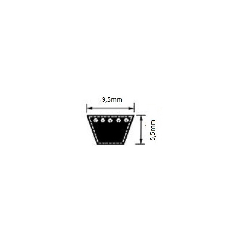 Kilrem Extra Förstärkt 3/8" x 20" (9,53 x 508 mm), kilremmar, RINAB